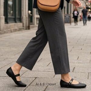 DV by Dolce Vita Black Mary Jane Flats Gold Buckle Women’s Size 8 New With Box